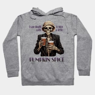 Funny Skeleton with Coffee, Dark Sarcastic Humor Hoodie